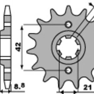 PBR Staal standaard voortandwiel 507 - 520