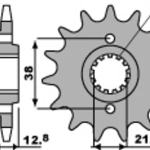 PBR Staal standaard voortandwiel 511 - 520