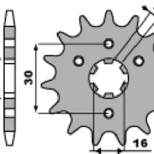 PBR Staal standaard voortandwiel 517 - 428
