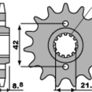 PBR Staal standaard voortandwiel 523 - 520