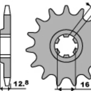 PBR Staal standaard voortandwiel 801 - 428
