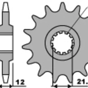PBR Staal standaard voortandwiel 823 - 520