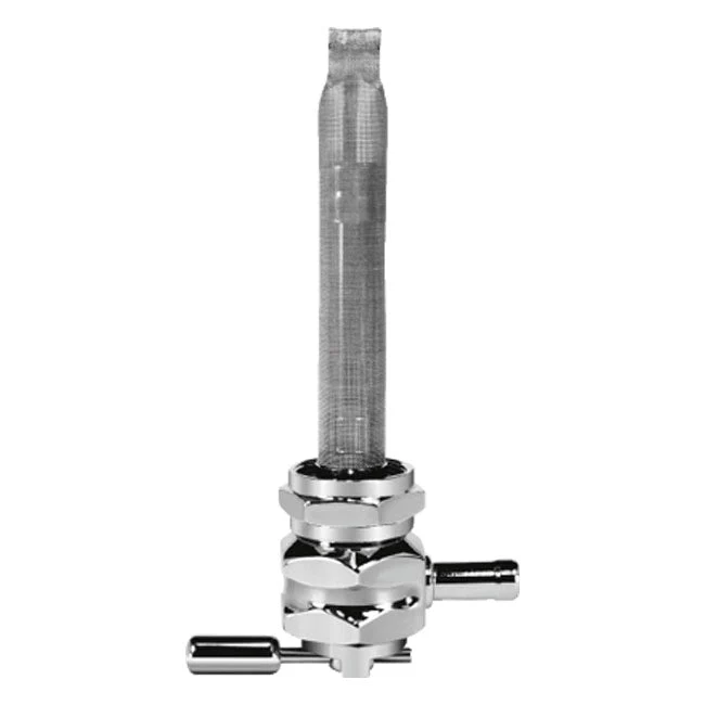 Pingel Power-Flo Hex Wave Benzinekraan Achteruitlaat 22mm Chroom
