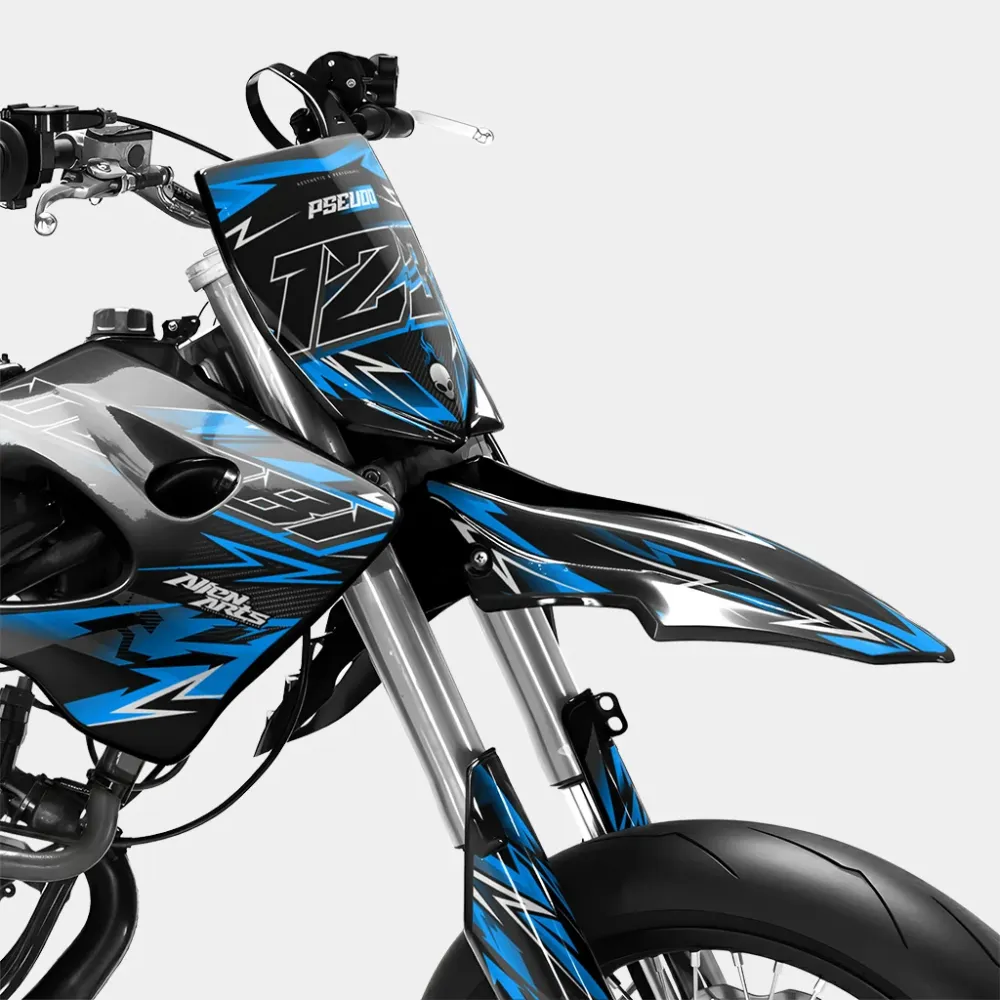PIQUE - Decoratieset DERBI 50cc - Blauw