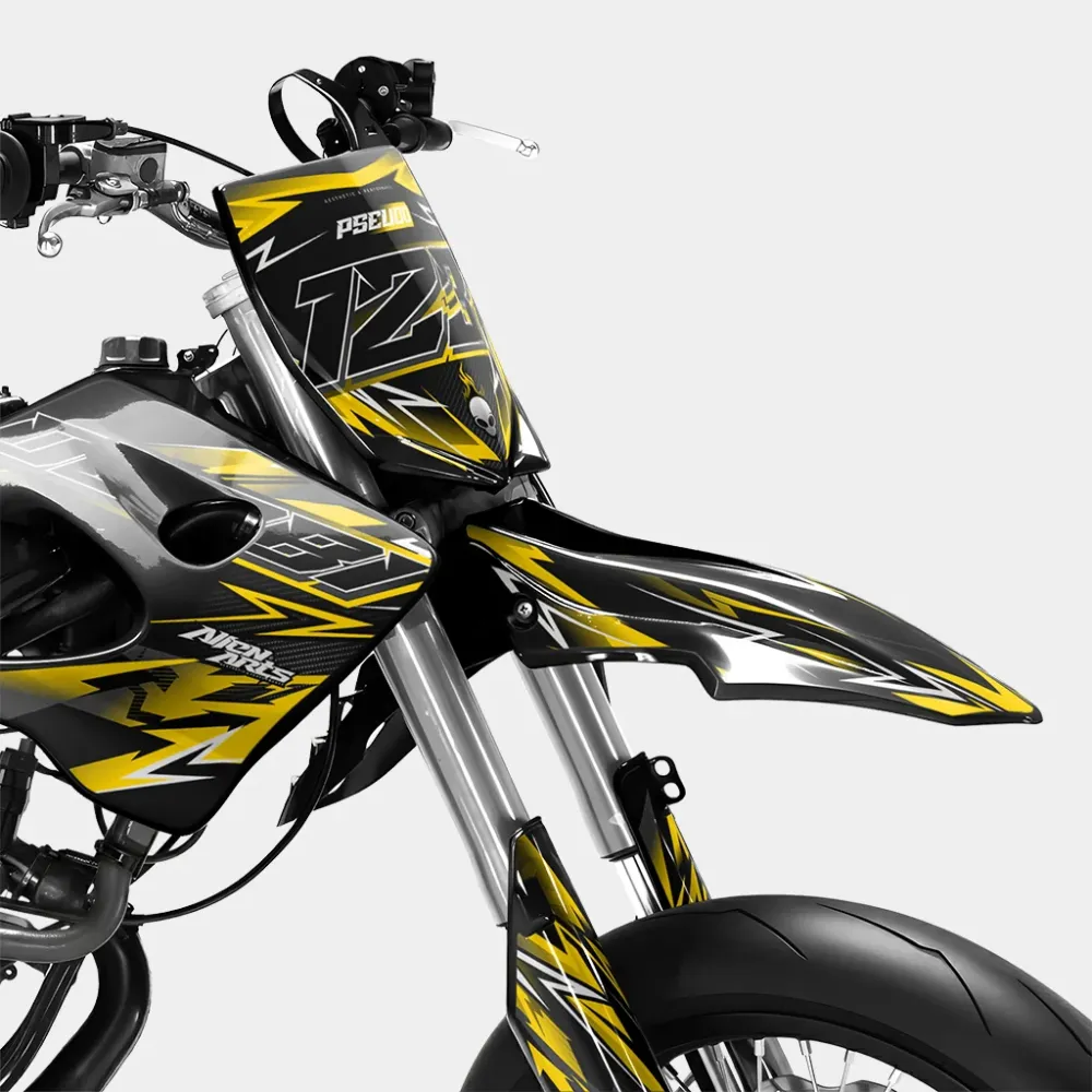 PIQUE - Decoratieset DERBI 50cc - Donkergeel