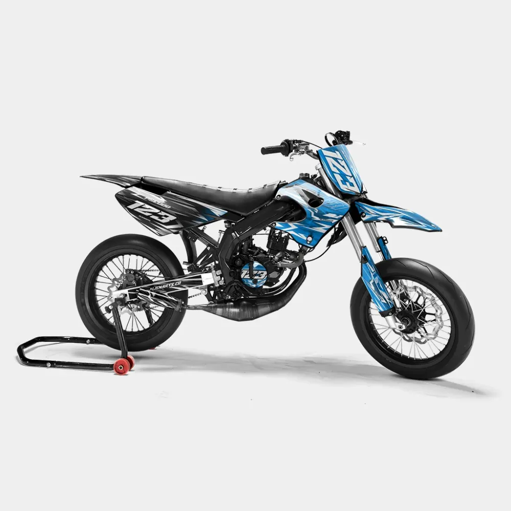 PLUME - Decoratieset DERBI 50cc - Blauw