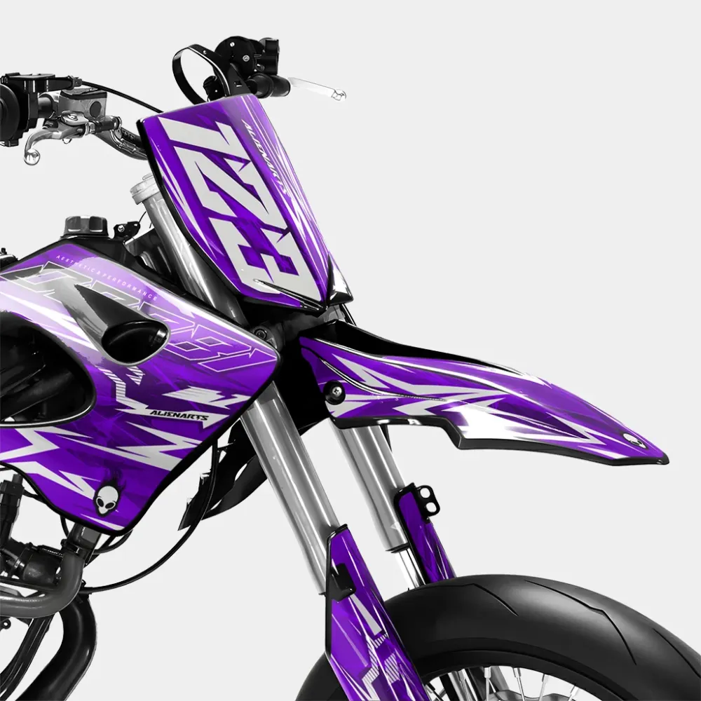 PLUME - Decoratieset DERBI 50cc - Paars