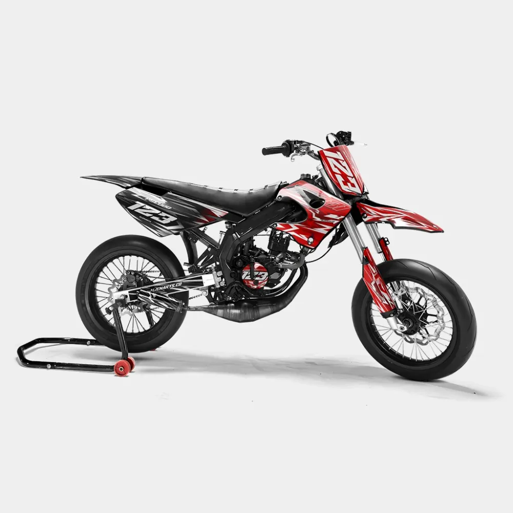 PLUME - Decoratieset DERBI 50cc - Rood