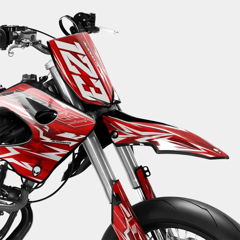 PLUME - Decoratieset DERBI 50cc - Rood