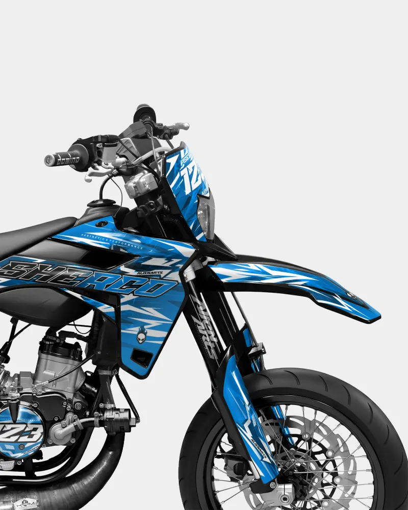 PLUME - Decoratieset SHERCO 50cc - Blauw