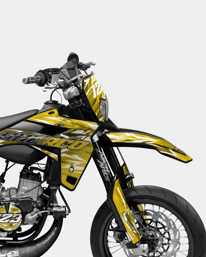 PLUME - Decoratieset SHERCO 50cc - Donkergeel