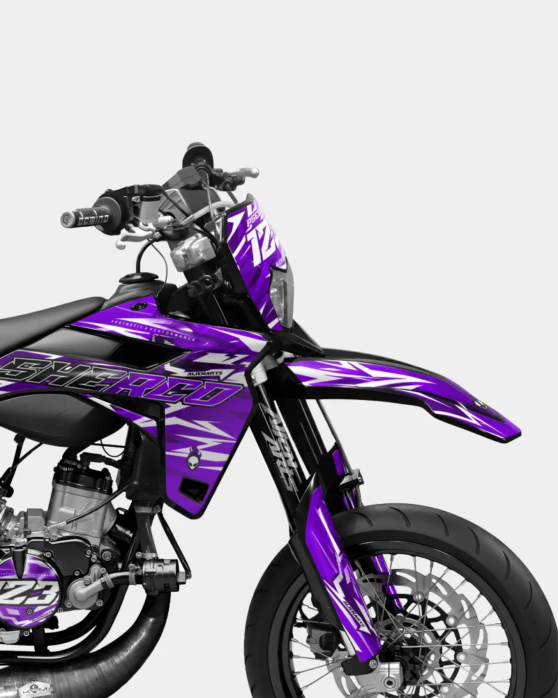 PLUME - Decoratieset SHERCO 50cc - Paars