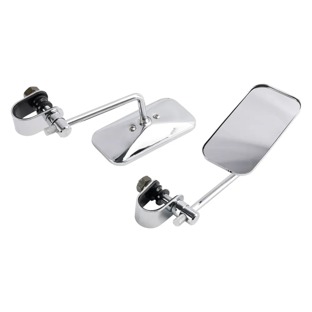 Retro rechthoekige klem op chromen spiegels voor Yamaha XS650 SR400 SR500 W650