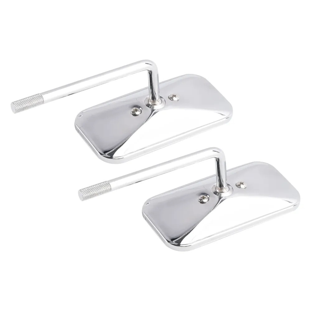 Retro rechthoekige klem op chromen spiegels voor Yamaha XS650 SR400 SR500 W650