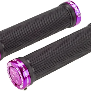 Reverse Lock-On grips zwart/lila