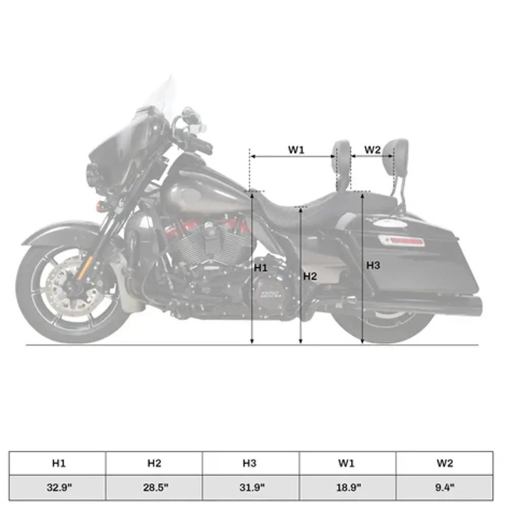 C.C Rider Low Pro kuipzadel voor Harley