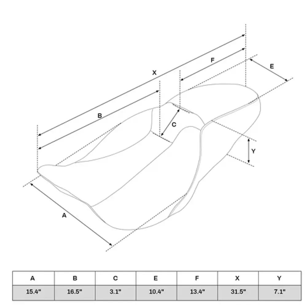 C.C Rider Low Pro kuipzadel voor Harley