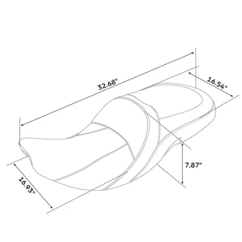 C.C Rider Touring 2-Up Seat voor Indian