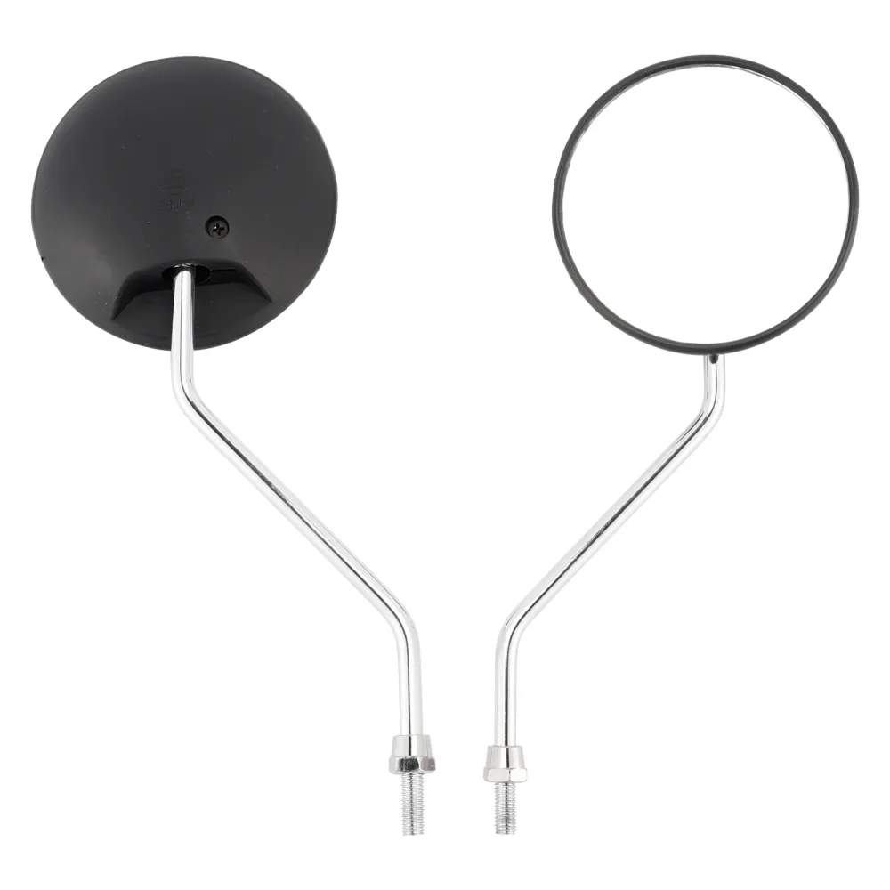 Rond Zwart met Chrome Arm Spiegel 8mm Voor Honda NA/NC/NN/NQ/NX/PA/SE/TG50 C70
