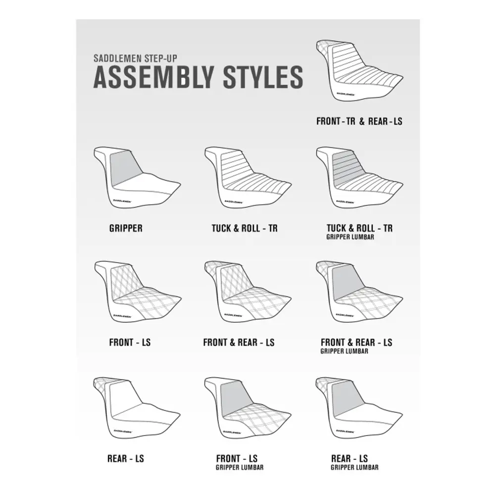 Saddlemen Step-Up Extended Reach Tuck-n-Roll voor Indian