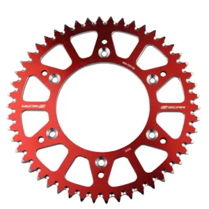 SCAR Achtertandwiel 48 Tands Alu Ultralight Zelfreinigend 520 Type SRS230 Rood
