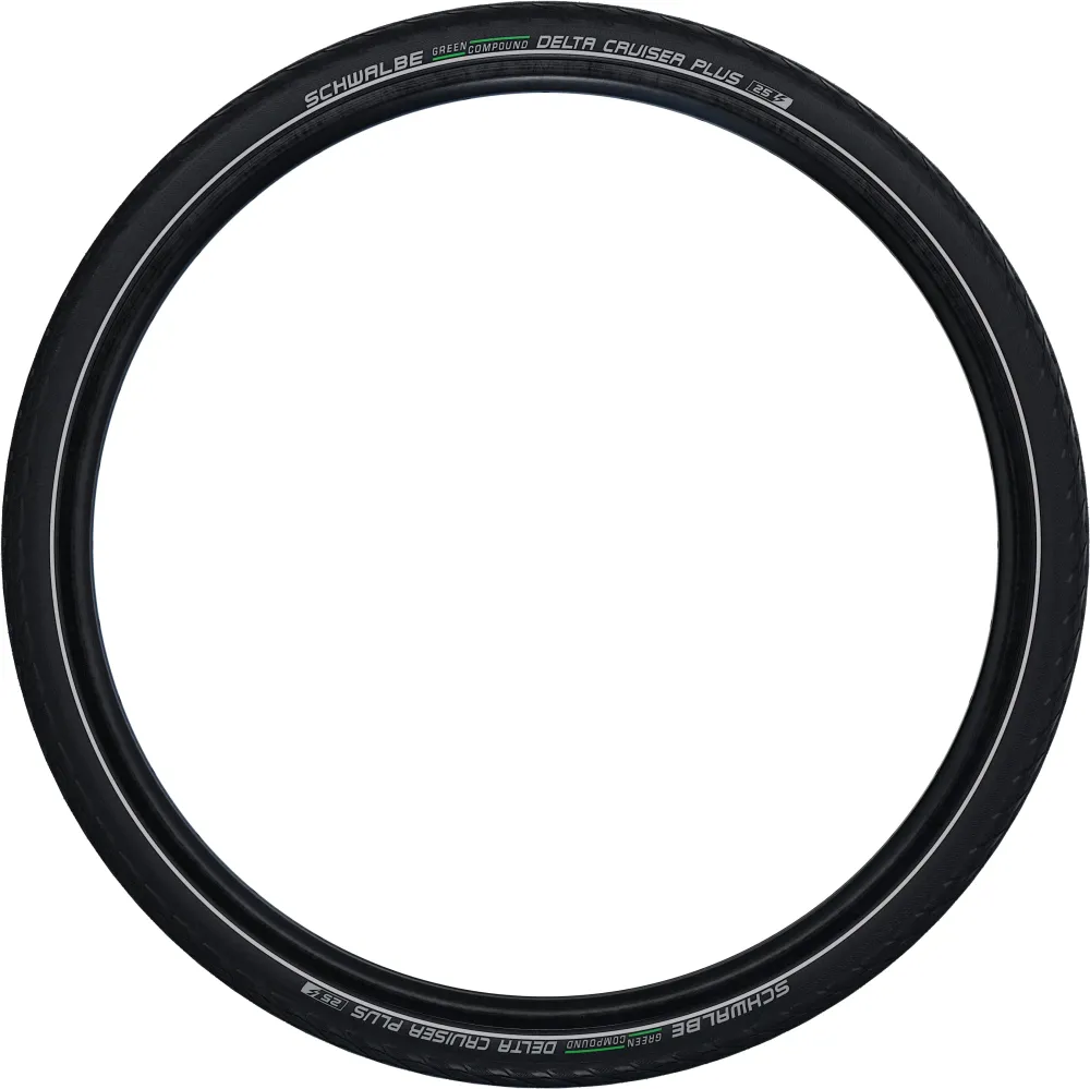 Schwalbe Delta Cruiser Plus Active Draadband 28x1.10" PunctureG E-25 Green Compound Reflex zwart