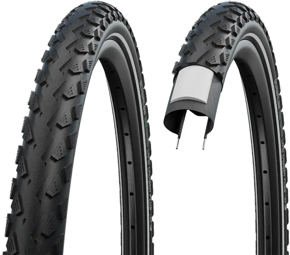 Schwalbe LandCruiser Plus Perform Draadband 26x2.00" PunctureG E-25 Green Compound Reflex zwart