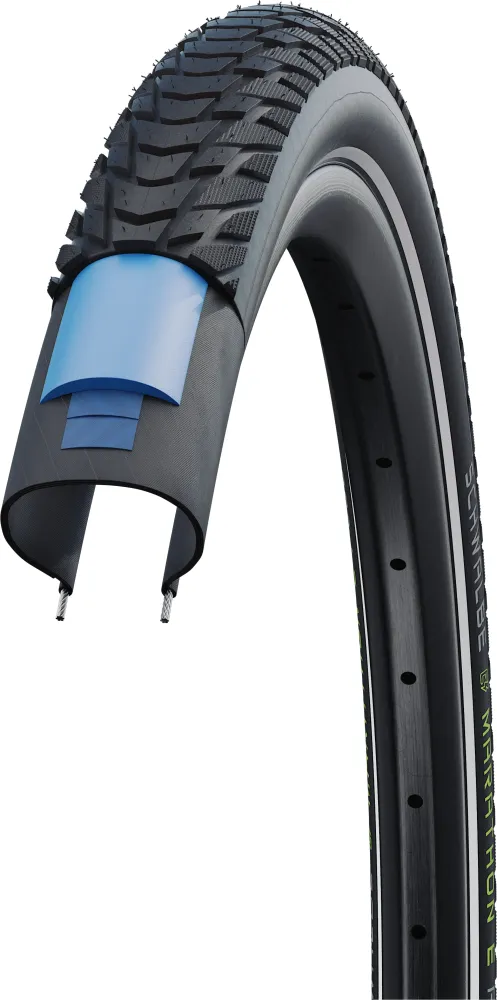 Schwalbe Marathon E-Plus Perform Draadband 28x1.50" Smart DualGuard E-50 Addix E Reflex zwart