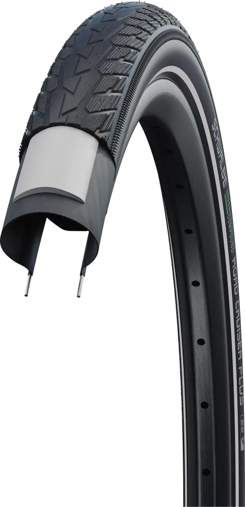 Schwalbe Road Cruiser Plus draadband 28x1.60" Active TwinSkin PunctureGuard E-25 Green zwart