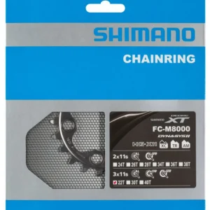 Shimano Deore XT FC-M8000 kettingblad voor 40-32-22 tanden 11-speed BB zwart