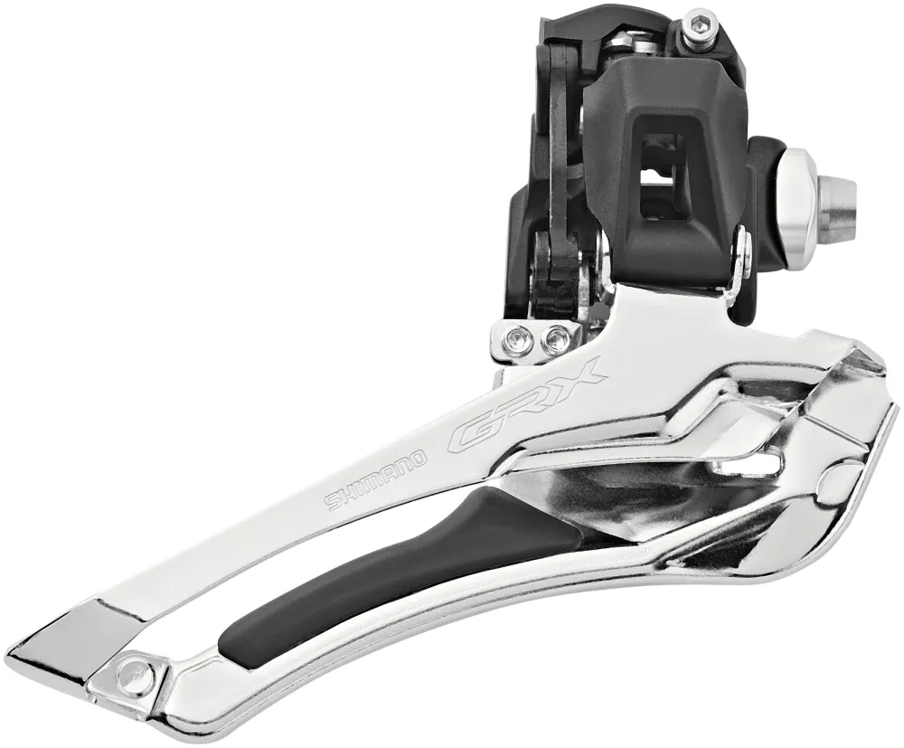 Shimano GRX FD-RX400 Voorderailleur 2x10 aanlas zwart/zilver