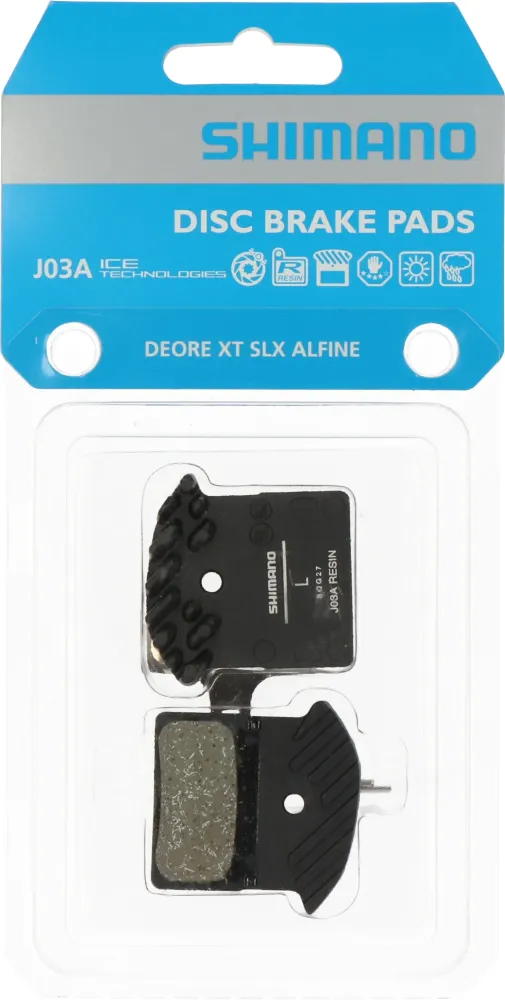 Shimano Ice-Tech J03A Resin remblokken met koelribben zwart/bruin