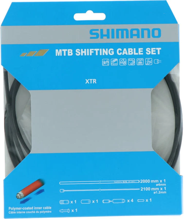 Shimano MTB XTR versnellingskabelset 2000mm zwart