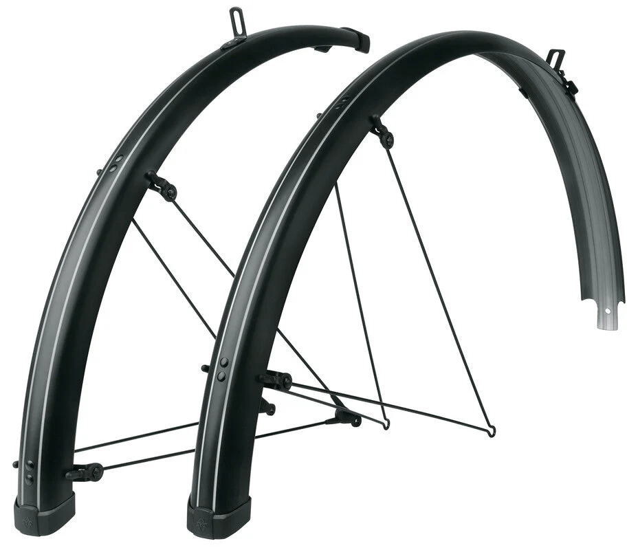 SKS Bluemels Stripes spatborden set 28" 55mm zwart