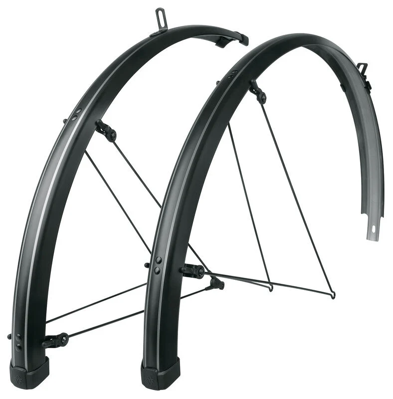 SKS Bluemels Stripes spatbordset 28" 45mm zwart