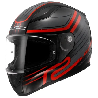 Helm LS2 FF353 Rapid II Circuit - Glans zwart / rood S&M