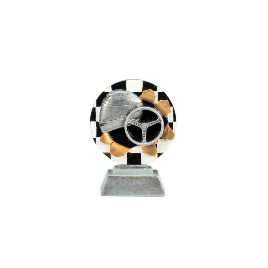 Trofee "Helm" zilver stuurwiel S&M