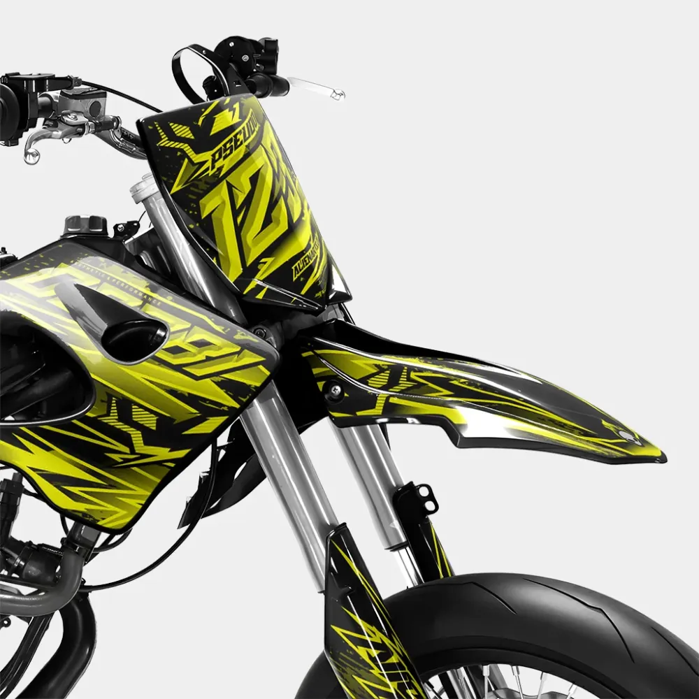 SPIEGEL - Decoratieset DERBI 50cc - Geel