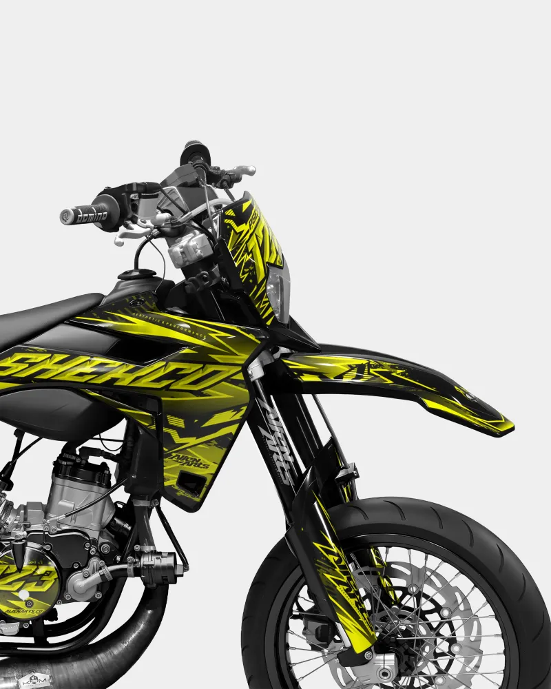 SPIEGEL - Decoratieset SHERCO 50cc - Geel