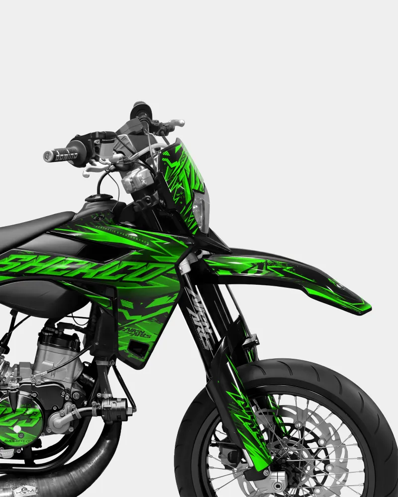 SPIEGEL - Decoratieset SHERCO 50cc - Groen