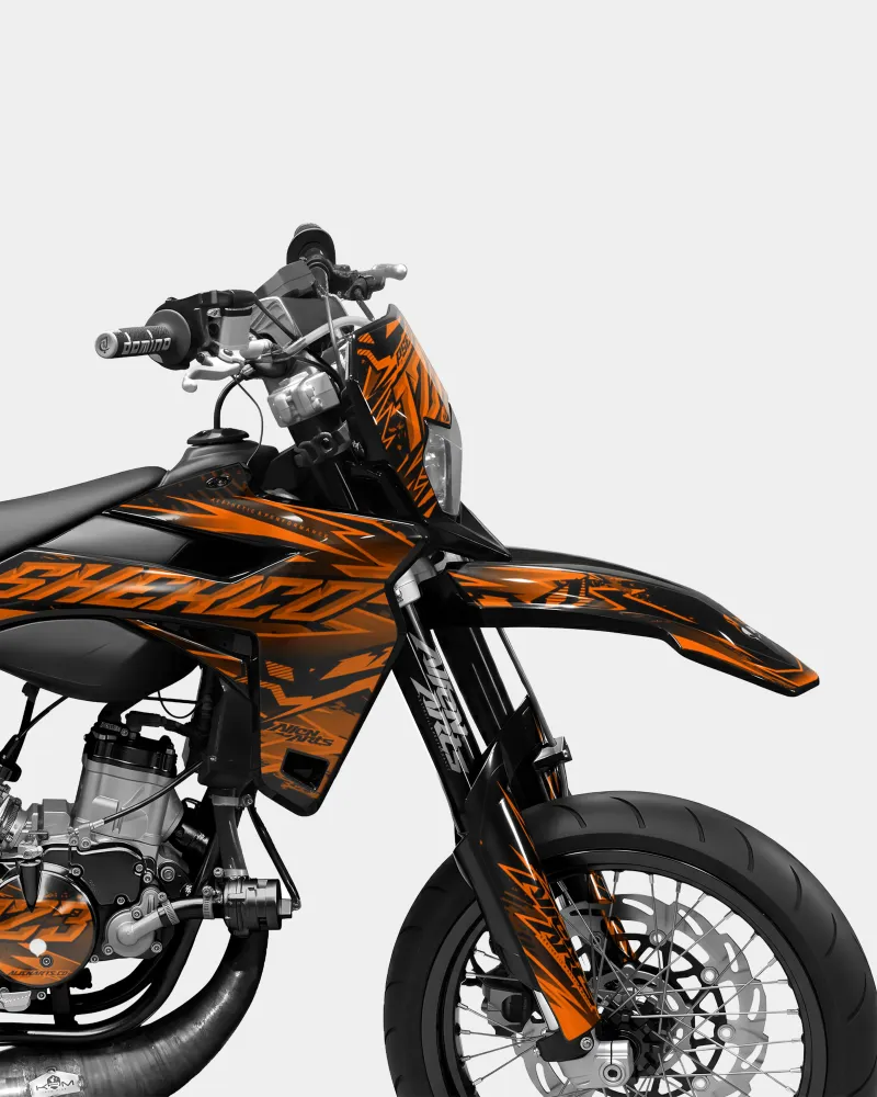 SPIEGEL - Decoratieset SHERCO 50cc - Oranje