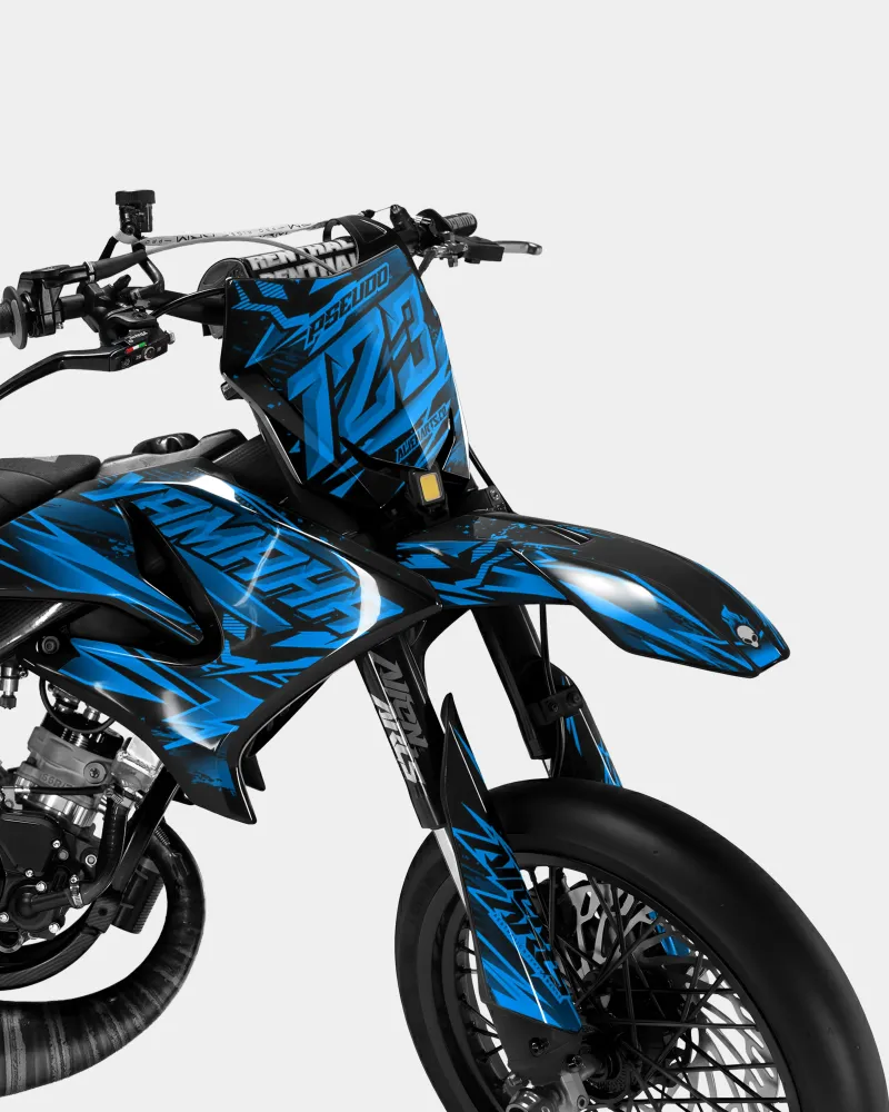 SPIEGEL - Decoratieset YAMAHA DT 50cc - Blauw