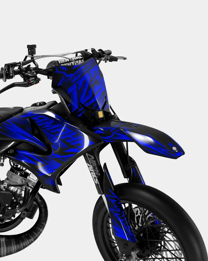 SPIEGEL - Decoratieset YAMAHA DT 50cc - Donkerblauw