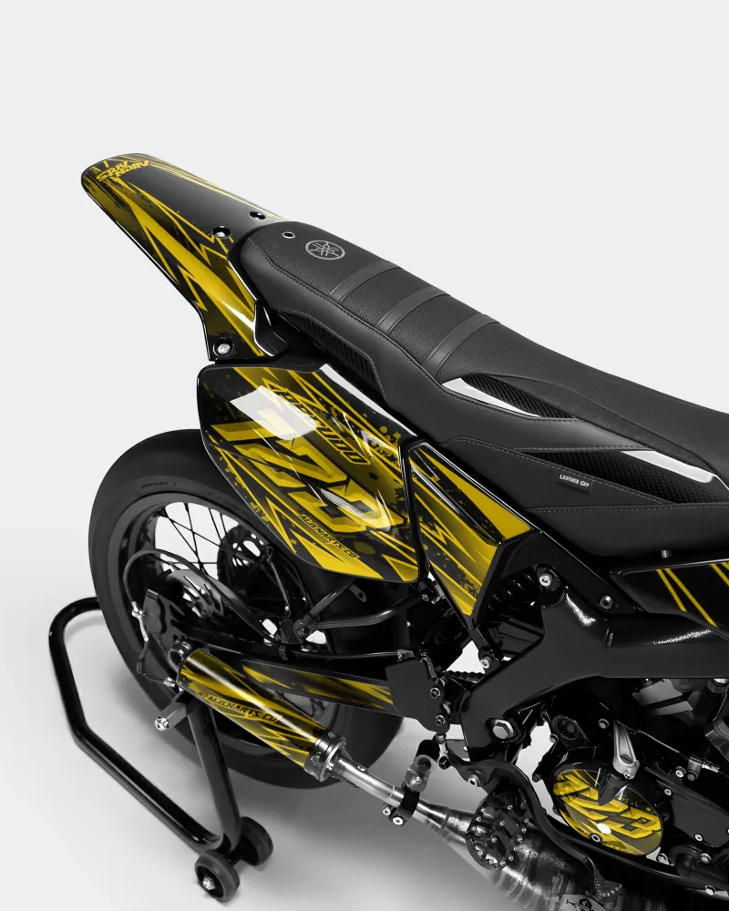 SPIEGEL - Decoratieset YAMAHA DT 50cc - Donkergeel