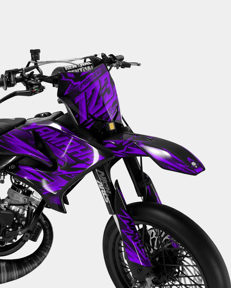 SPIEGEL - Decoratieset YAMAHA DT 50cc - Paars