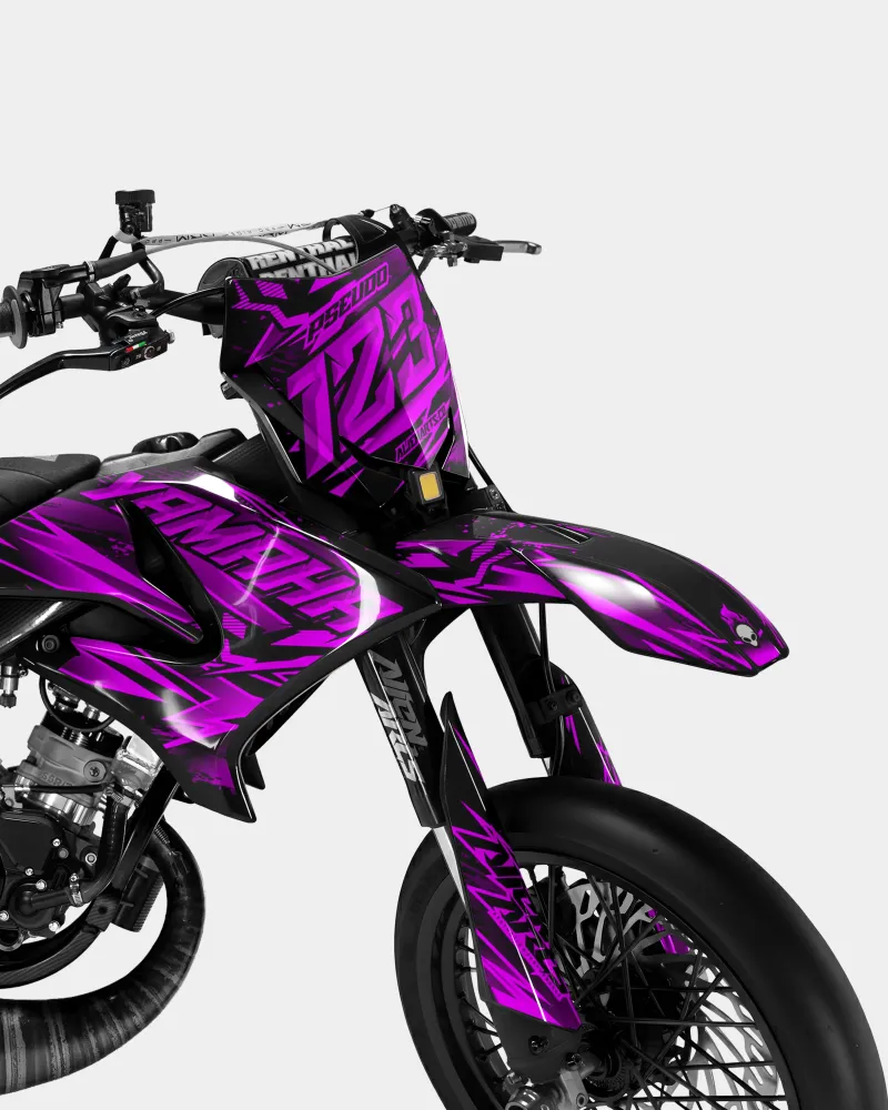 SPIEGEL - Decoratieset YAMAHA DT 50cc - Roze