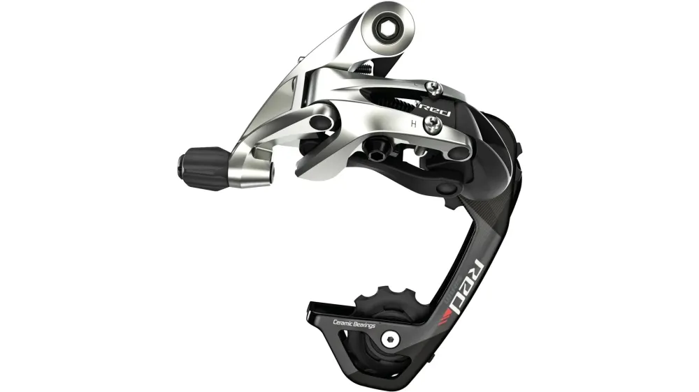 SRAM Red achterderailleur 11-speed middellange kooi zilver/zwart