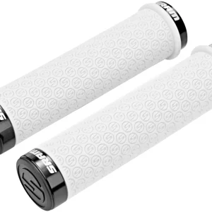 SRAM DH siliconen handvatten met schroefvergrendeling wit