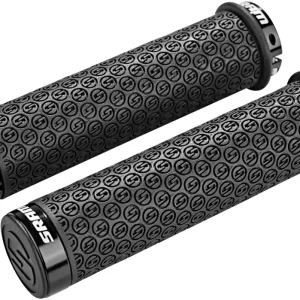 SRAM DH siliconen handvatten met schroefvergrendeling zwart