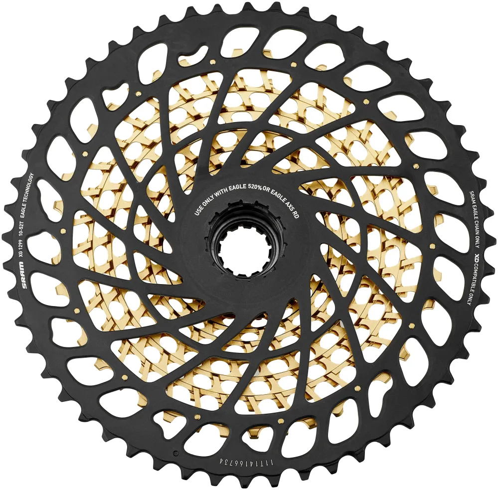 SRAM XG-1299 Eagle cassette 12-speed goud